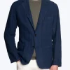 BLAZER DE LINO AZUL HARTFORD