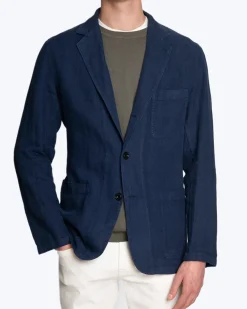 BLAZER DE LINO AZUL HARTFORD