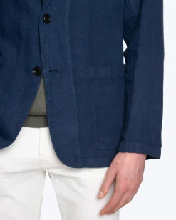 BLAZER DE LINO AZUL HARTFORD