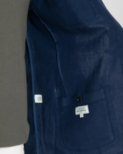 BLAZER DE LINO AZUL HARTFORD
