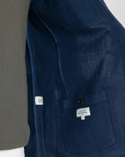BLAZER DE LINO AZUL HARTFORD