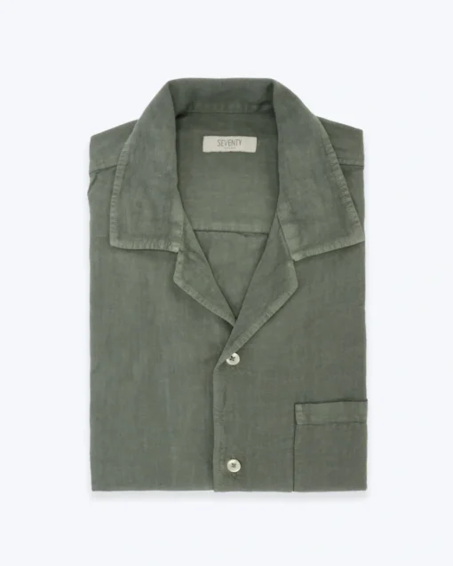 CAMISA DE LINO DE MANGA CORTA SEVENTY