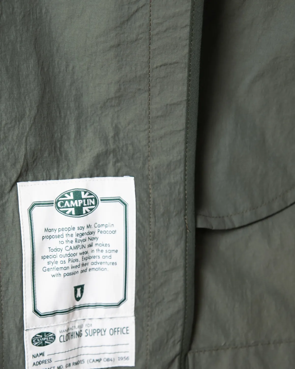 GABARDINA VERDE CAMPLIN